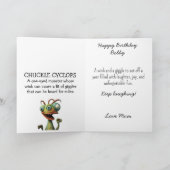 Monster Mayhem...Chuckle Cyclops Verjaardagskaart Bedankkaart (Binnen)