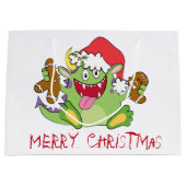 Monster met Gingerbrood Man Large Cadeautasje (Voorkant)