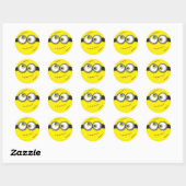 Monster met titels ronde sticker (Vel)
