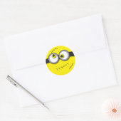 Monster met titels ronde sticker (Envelop)