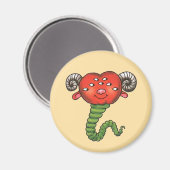 Monster mit rotem Kopf Magneet (Voorkant / Achterkant)