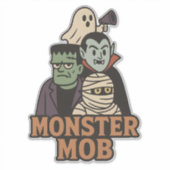 Monster Mob Frankenstein Vampier Geest Halloween  Sticker (Voorkant)