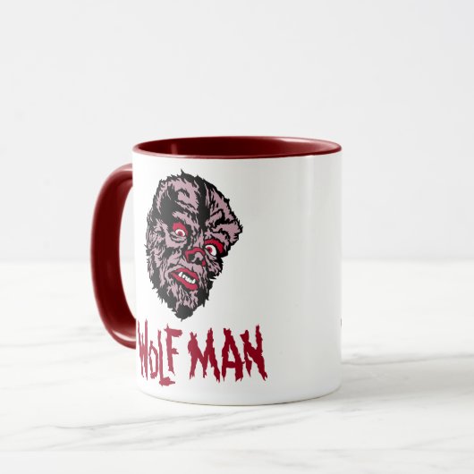  monster - Mok van het Man Wolf (Voorkant links)