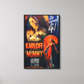 Monster Movie Poster The Mummy Canvas Afdruk (Voorkant)