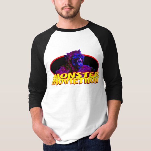 Monster Moviethon Weerwolf Wilde Kleuren T-shirt (Voorkant)