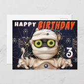 Monster Mumie Kinder Verjaardag Briefkaart (Voorkant / Achterkant)