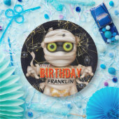 Monster Mummy kinderen Birthday Papieren Bordje (Feest)