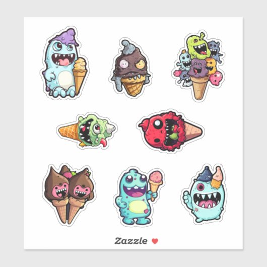 Monster Munchies Ice Cream Stickers pt 3 (Vel)