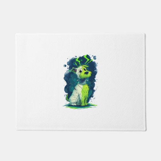 Monster Mutt � Schattige Halloween Hond Deurmat (Voorkant)
