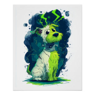 Monster Mutt � Schattige Halloween-hond Perfect Poster