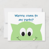 Monster nodigt 4.25x5.25 uit kaart (Voorkant)