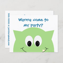 Monster nodigt 4.25x5.25 uit kaart