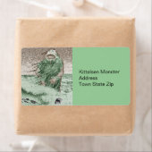 Monster Nokken die uit het water lopen Etiket (Insitu)