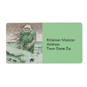 Monster Nokken die uit het water lopen Etiket (Voorkant)