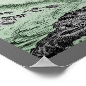 Monster Nokken die uit het water lopen Poster (Hoek)