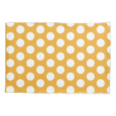 Monster Numbers Pattern Yellow White Polka Dot Kussensloop (Achterkant)