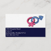 Monster OB-GYN-Visitekaartje Visitekaartje (Achterkant)