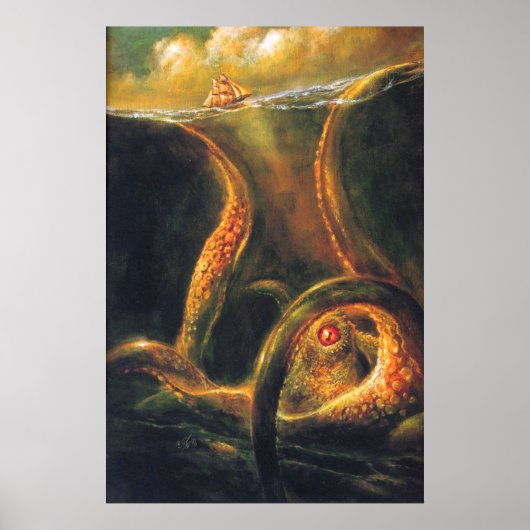 Monster Octopus Poster (Voorkant)