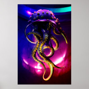 Monster Octopus Poster - Epische Kraken Digitale K
