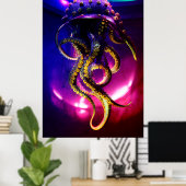 Monster Octopus Poster - Epische Kraken Digitale K (Thuiskantoor)