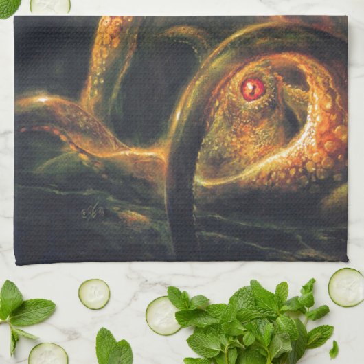 Monster Octopus Theedoek (Gevouwen)