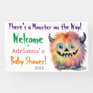 Monster op de Weg Baby shower Spandoek