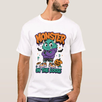 Monster Op Vrije Voeten Halloween Straatmonster T-shirt