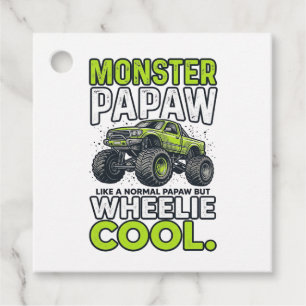 Monster opa Wheelie Cool Grappige Monster Truck On Bedankjes Labels