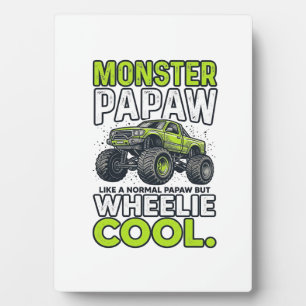 Monster opa Wheelie Cool Grappige Monster Truck On Fotoplaat