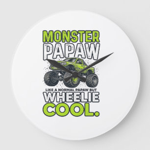 Monster opa Wheelie Cool Grappige Monster Truck On Grote Klok