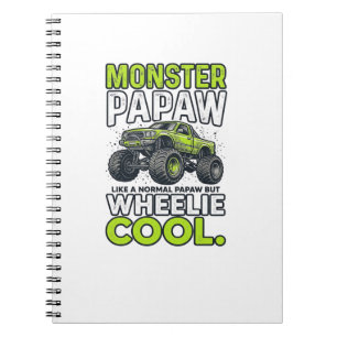 Monster opa Wheelie Cool Grappige Monster Truck On Notitieboek
