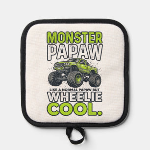 Monster opa Wheelie Cool Grappige Monster Truck On Pannenlap