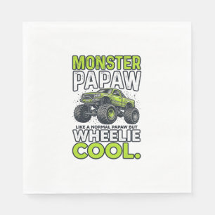 Monster opa Wheelie Cool Grappige Monster Truck On Servet