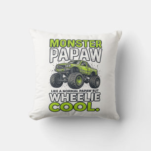 Monster opa wheelie cool grappige monstertruck ont kussen