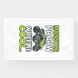 Monster opa wheelie cool grappige monstertruck ont spandoek