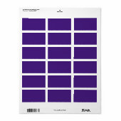 Monster Paars Adreslabel Etiket (Full Sheet)