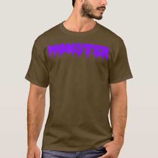 Monster Paars Blood Horror Halloween T-shirt