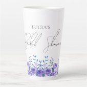 Monster Paarse bloementuin bruidsgunsten Latte Mok (Voorkant)