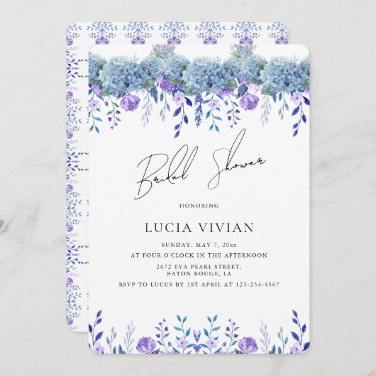 Monster Paarse bloementuin Vrijgezellenfeest Kaart (Voorkant / Achterkant)