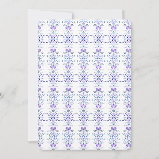 Monster Paarse bloementuin Vrijgezellenfeest Kaart (Achterkant)