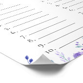 Monster Paarse Bloementuin Vrijgezellenfeest spel Poster (Hoek)