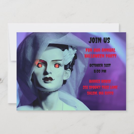 Monster Paarse bruid van Frankenstein Kaart (Voorkant)