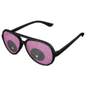 Monster Paarse Eyes Party Aviator Zonnebril (Gekanteld)