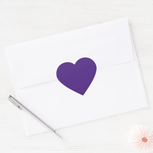 Monster Paarse Heart Sticker (Envelop)