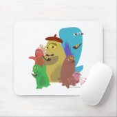 Monster Pals Cute Cute Friends Cartoon Art Muismat (Met muis)