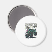 Monster Pappy Monster Truck Oude Vector Ontwerp_ Magneet (Voorkant / Achterkant)