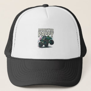 Monster Pappy Monster Truck Ouderwetse Vector Ontw Trucker Pet