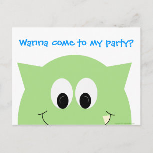 Monster Party Briefkaart Uitnodiging