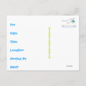 Monster Party Briefkaart Uitnodiging (Achterkant)