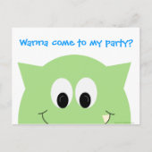 Monster Party Briefkaart Uitnodiging (Voorkant)